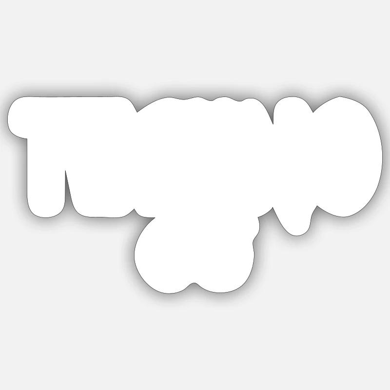 Techno Unendlichkeit - Sticker Größe S (10 x 10 cm) - Mattweiß