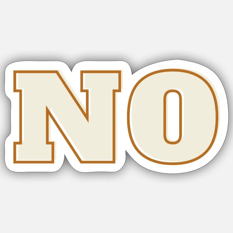 No - Sticker Größe S (10 x 10 cm) - Mattweiß