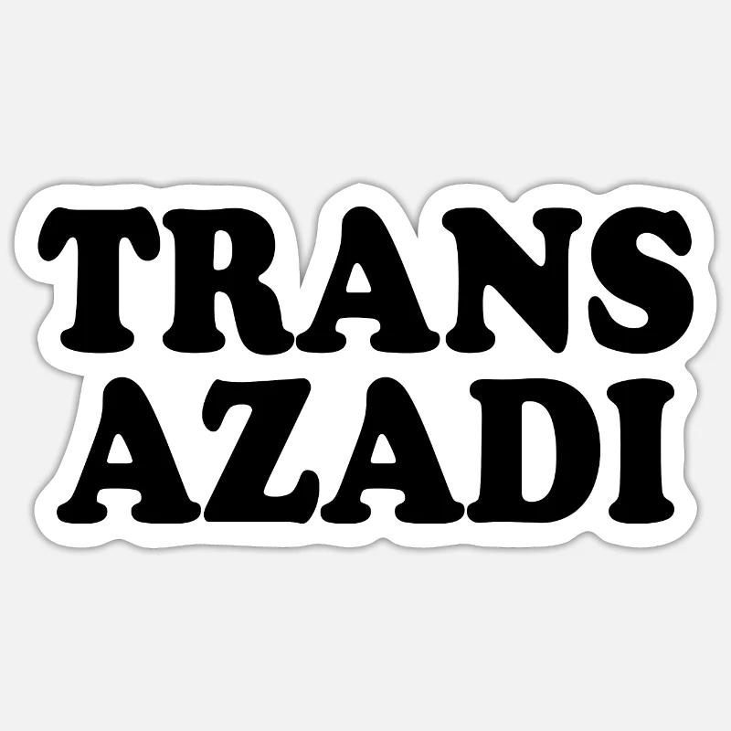 Trans azadi - Sticker size S (10 x 10 cm) - white matte