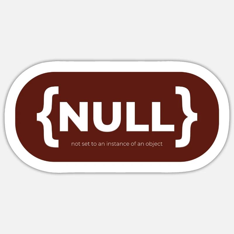 Null - Sticker size S (10 x 10 cm) - white matte