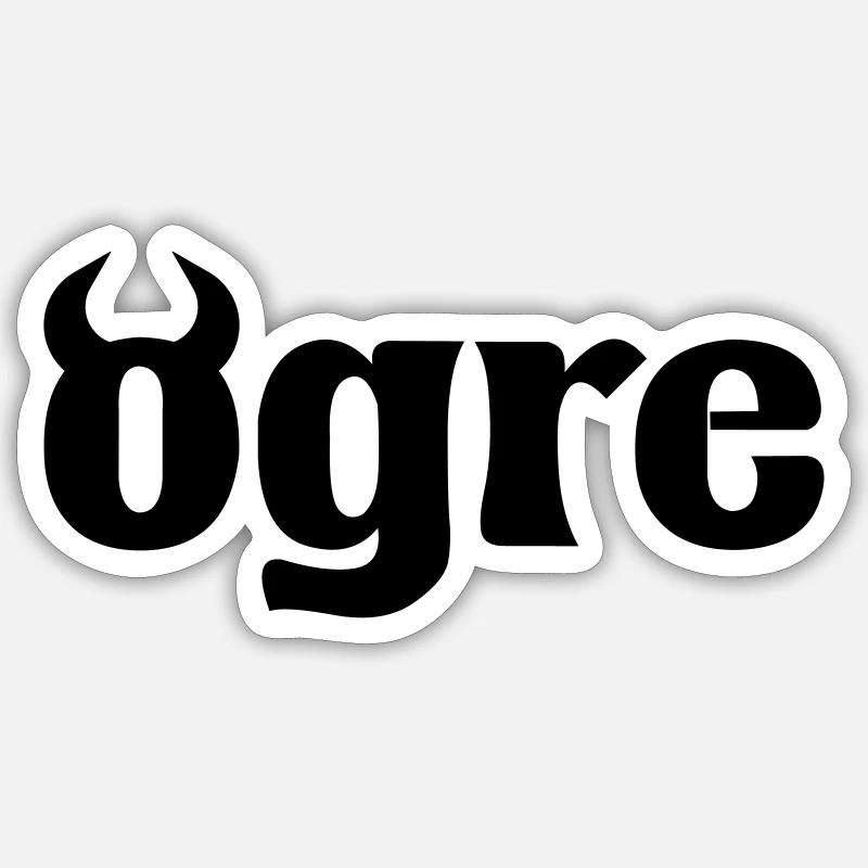 Ogre - Sticker size S (10 x 10 cm) - white matte