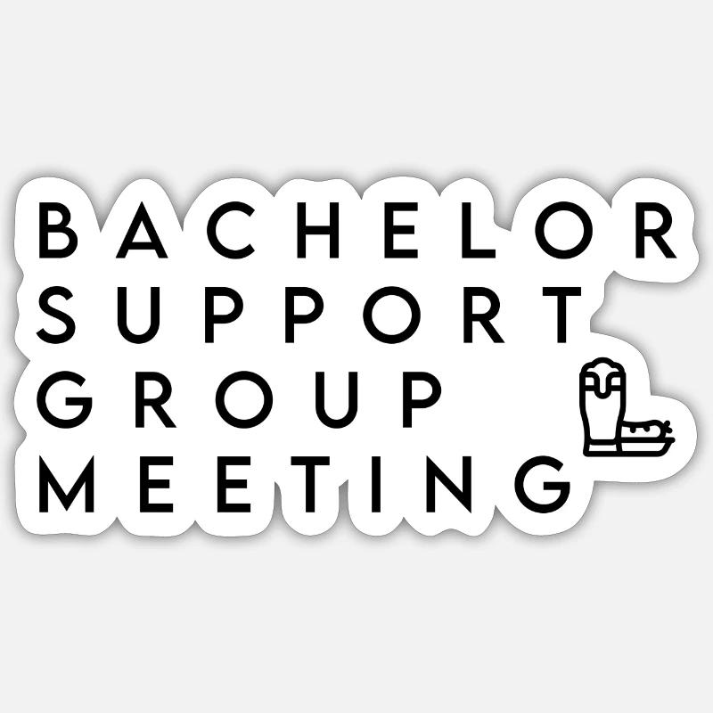 Bachelor support - Sticker size S (10 x 10 cm) - white matte