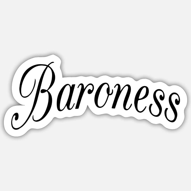 Baroness - Sticker Größe S (10 x 10 cm) - Mattweiß