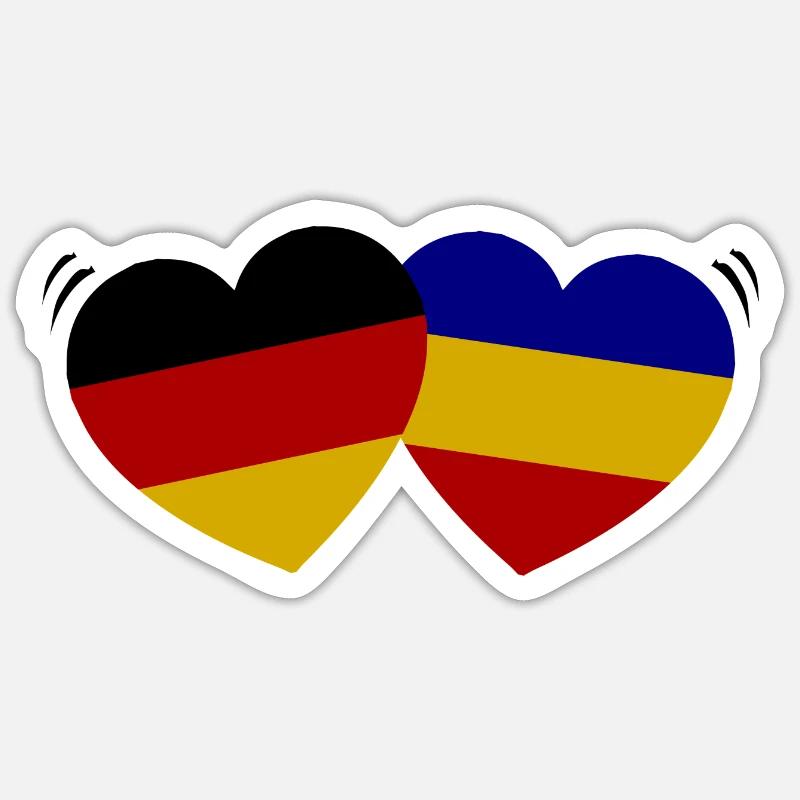 Romania Germany Partnership - Sticker size S (10 x 10 cm) - white matte