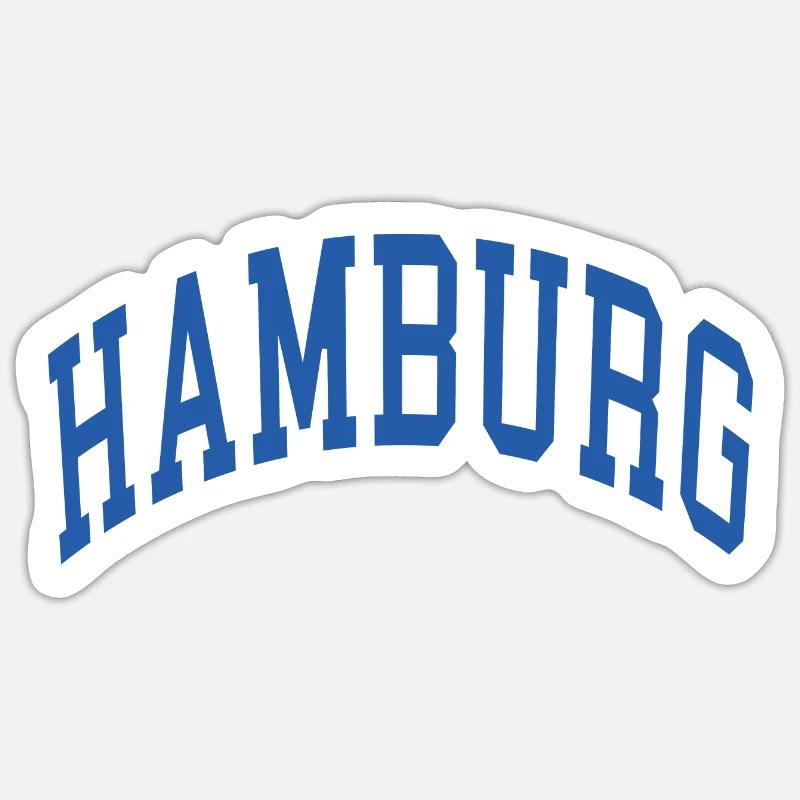 Hambourg - Sticker taille S (10 x 10 cm) - blanc mat