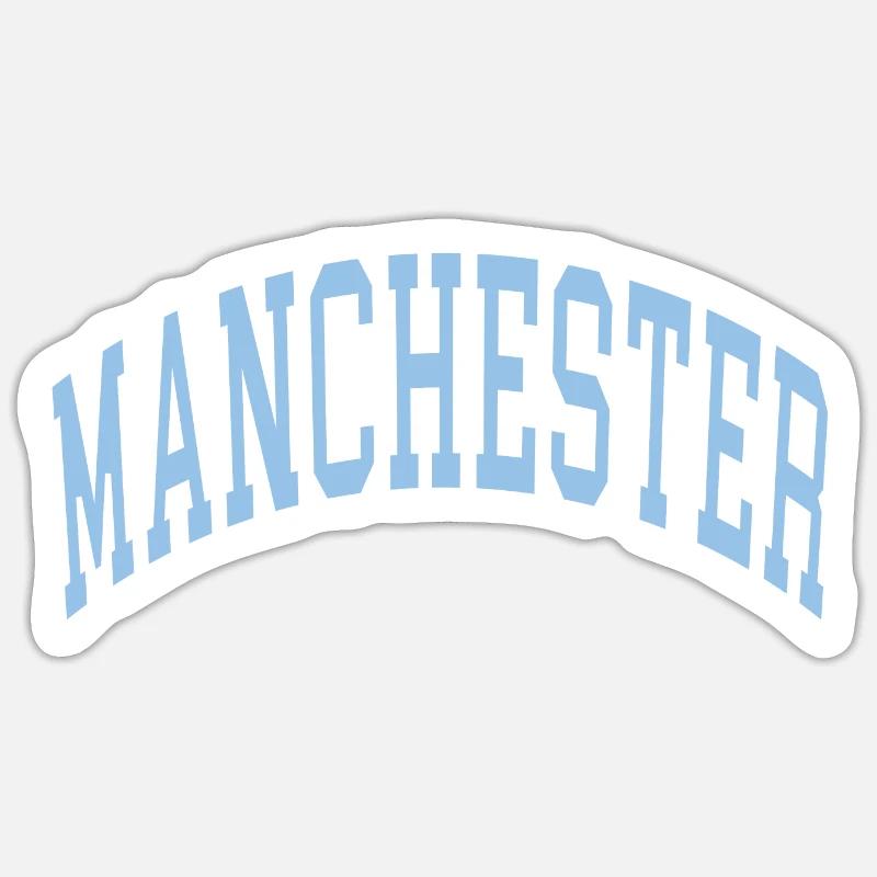 Manchester - Sticker size S (10 x 10 cm) - white matte