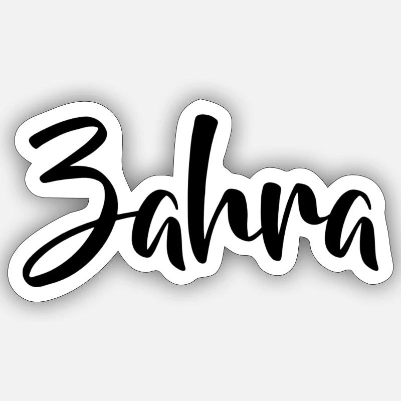 First name Zahra - Sticker size S (10 x 10 cm) - white matte