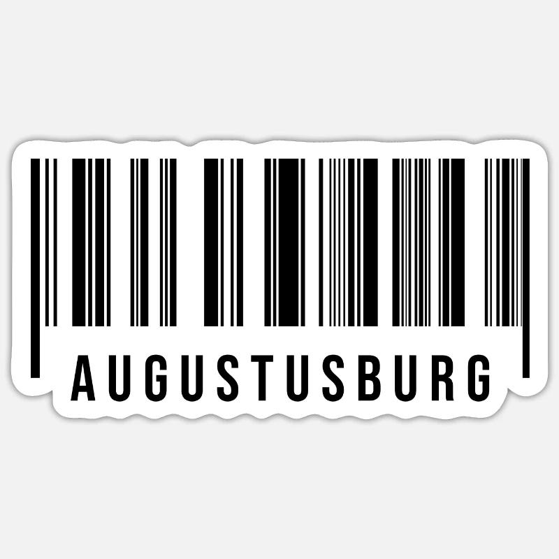 Erzgebirge Strichcode Augustusburg Sticker Größe S (10 x 10 cm)