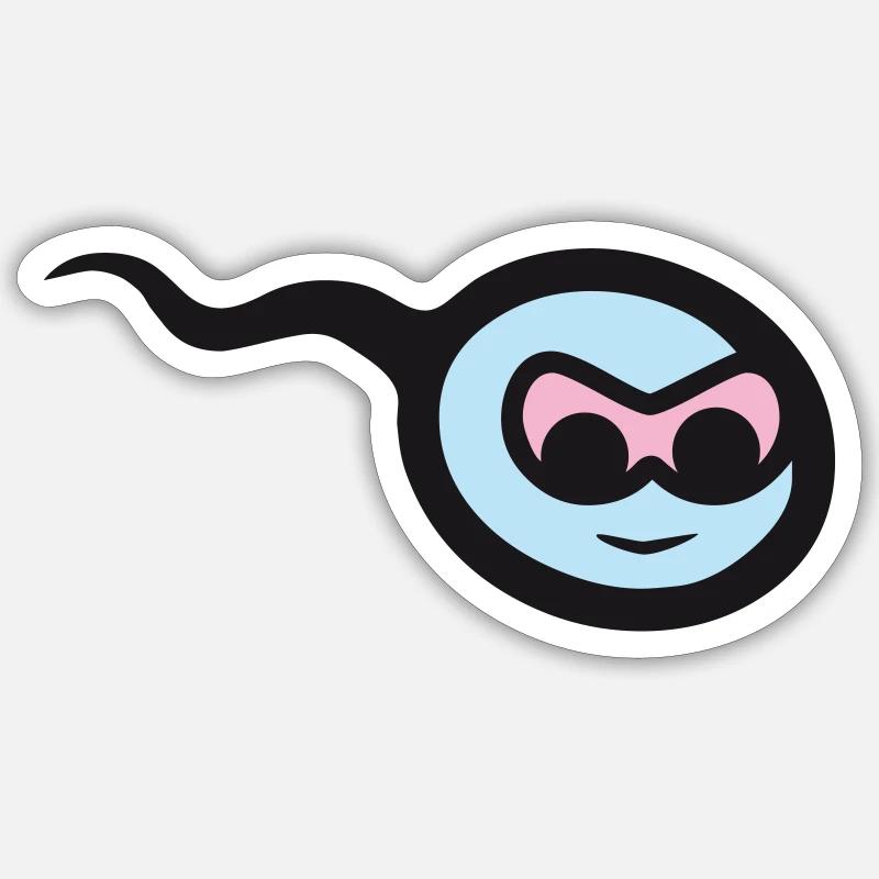 Sperm - Sticker size S (10 x 10 cm) - white matte
