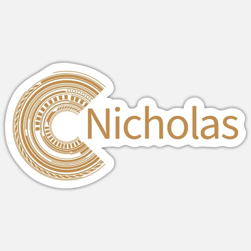 Pour Nicholas - Sticker taille S (10 x 10 cm) - blanc mat