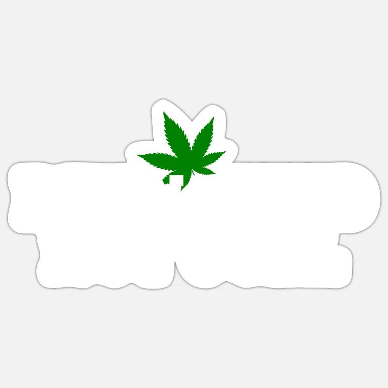 Burn weed not coal - Sticker taille S (10 x 10 cm) - blanc mat