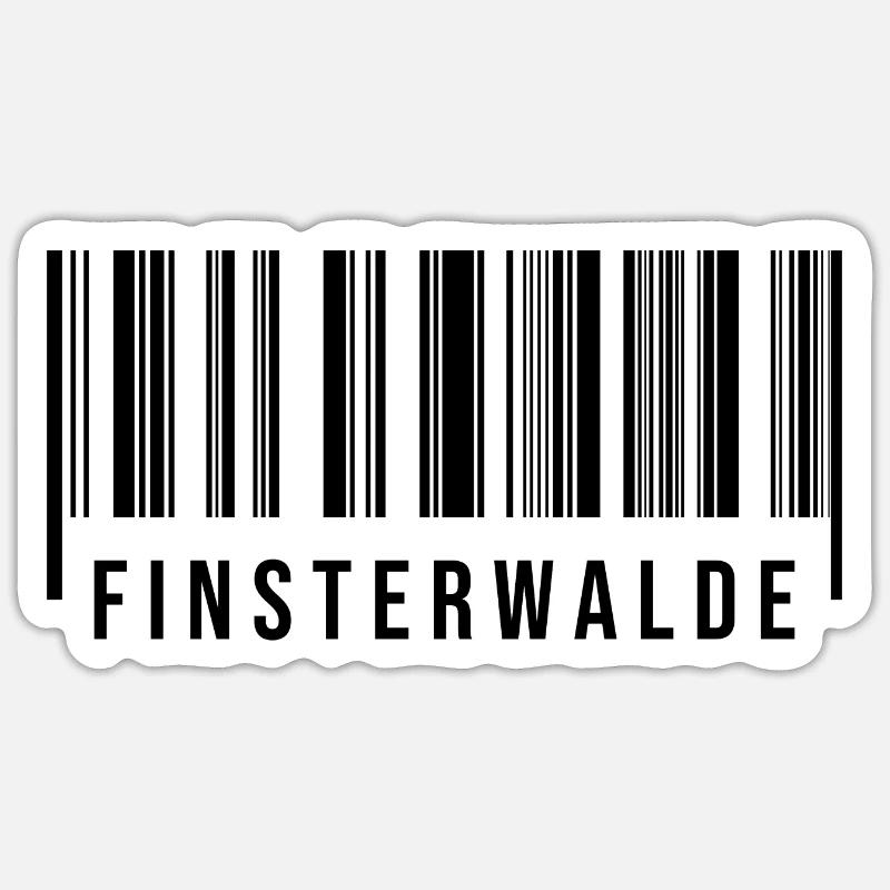 Finsterwalde Strichcode Sticker Größe S (10 x 10 cm)