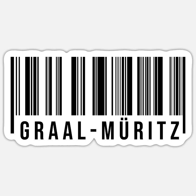 Graal Müritz Strichcode - Sticker Größe S (10 x 10 cm) - Mattweiß