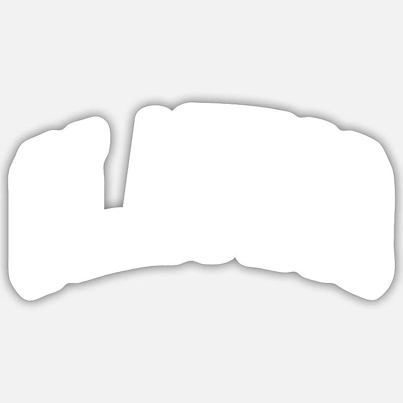 Claudio - Sticker taille S (10 x 10 cm) - blanc mat
