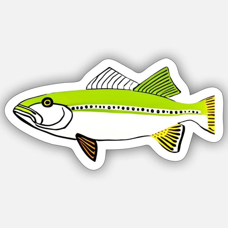 Forelle - Sticker Größe S (10 x 10 cm) - Mattweiß
