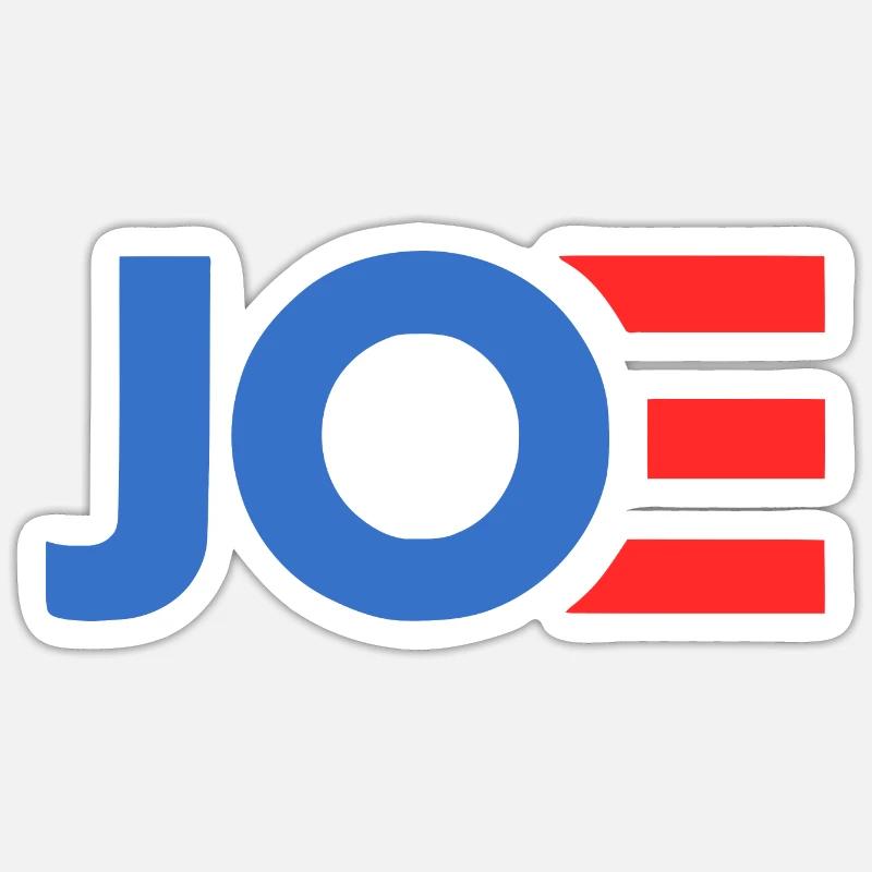 Joe biden - Sticker taille S (10 x 10 cm) - blanc mat