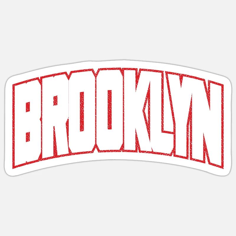 Brooklyn - Sticker Größe S (10 x 10 cm) - Mattweiß