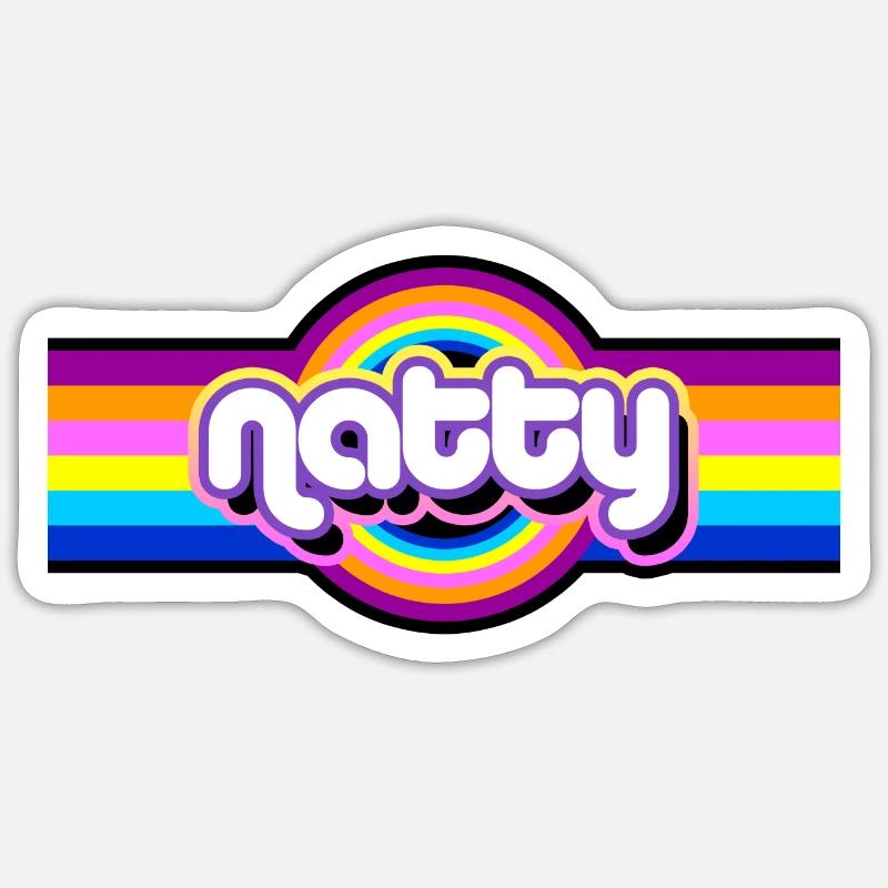 Natty Rainbow - Sticker size S (10 x 10 cm) - white matte