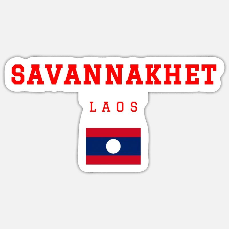 Savannakhet Laos - Sticker size S (10 x 10 cm) - white matte