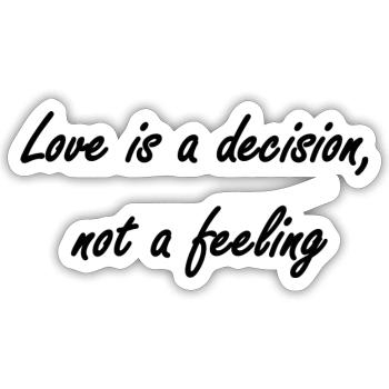 love - Sticker Größe S (10 x 10 cm) - Mattweiß - Vorne