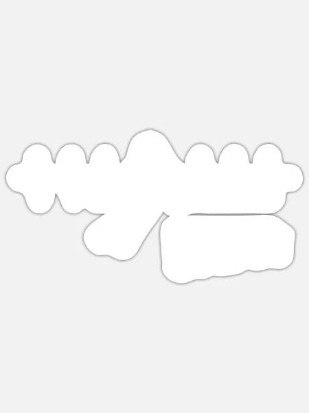 ski fahren skiing pistensau - Sticker Größe S (10 x 10 cm) - Mattweiß