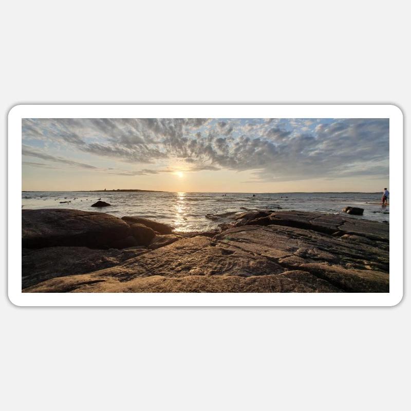 view - Sticker size S (10 x 10 cm) - white matte