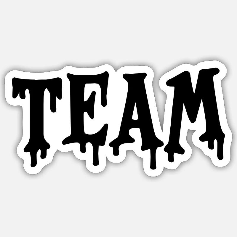 équipe - Sticker taille S (10 x 10 cm) - blanc mat