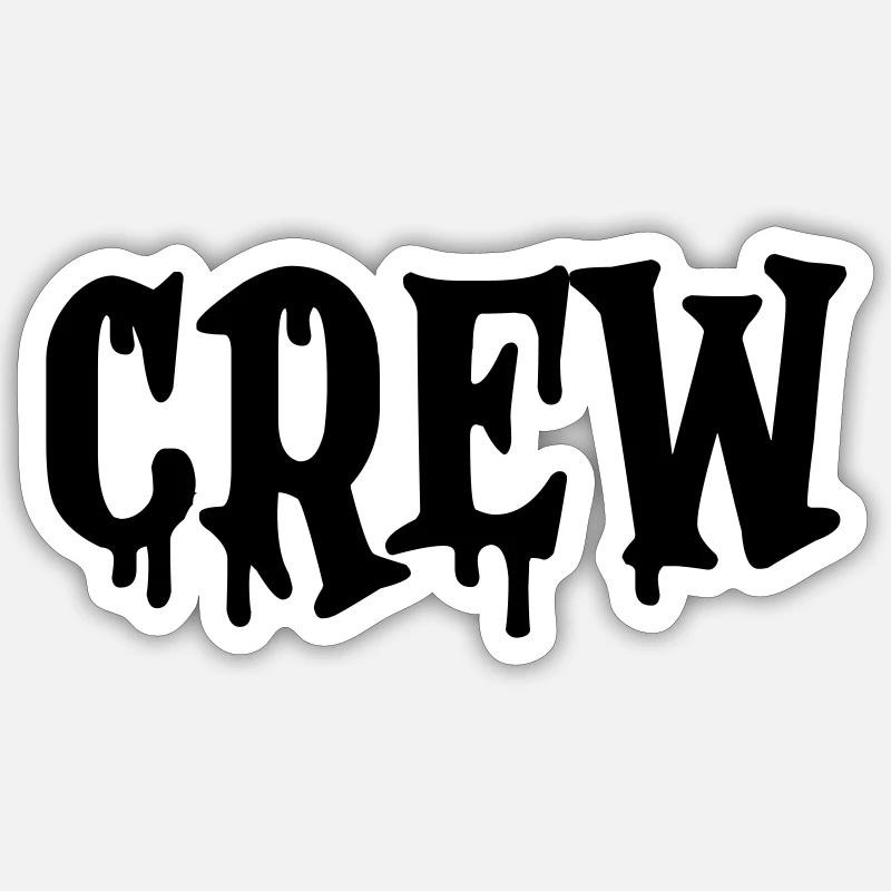 crew - Sticker Größe S (10 x 10 cm) - Mattweiß