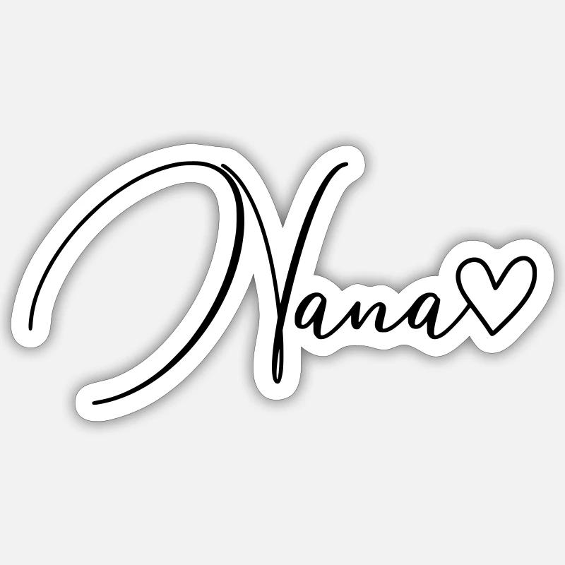Nana Font Sticker size S (10 x 10 cm)