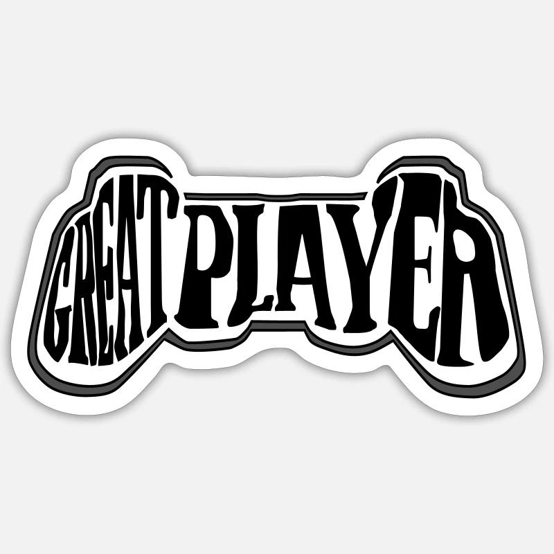 great player - Sticker size S (10 x 10 cm) - white matte