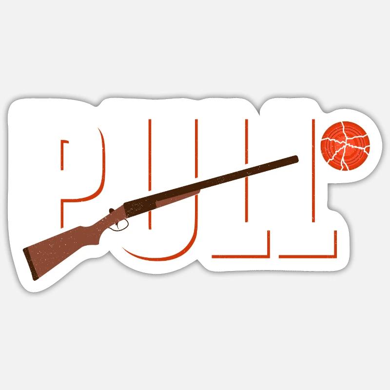 Pull Skeet Shooting Trapshooting Sticker size S (10 x 10 cm)