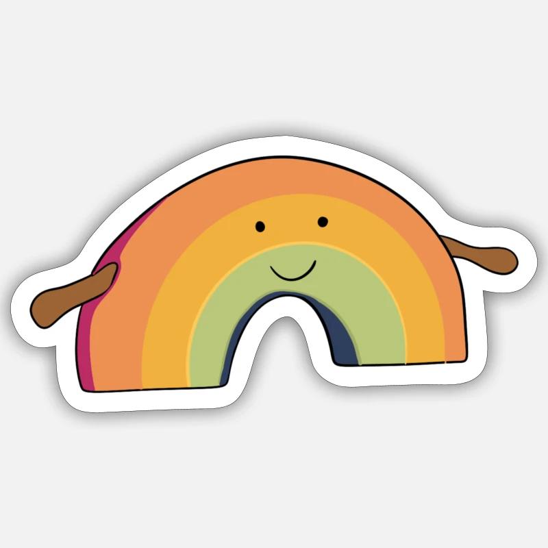 Colourful rainbow design - Sticker size S (10 x 10 cm) - white matte