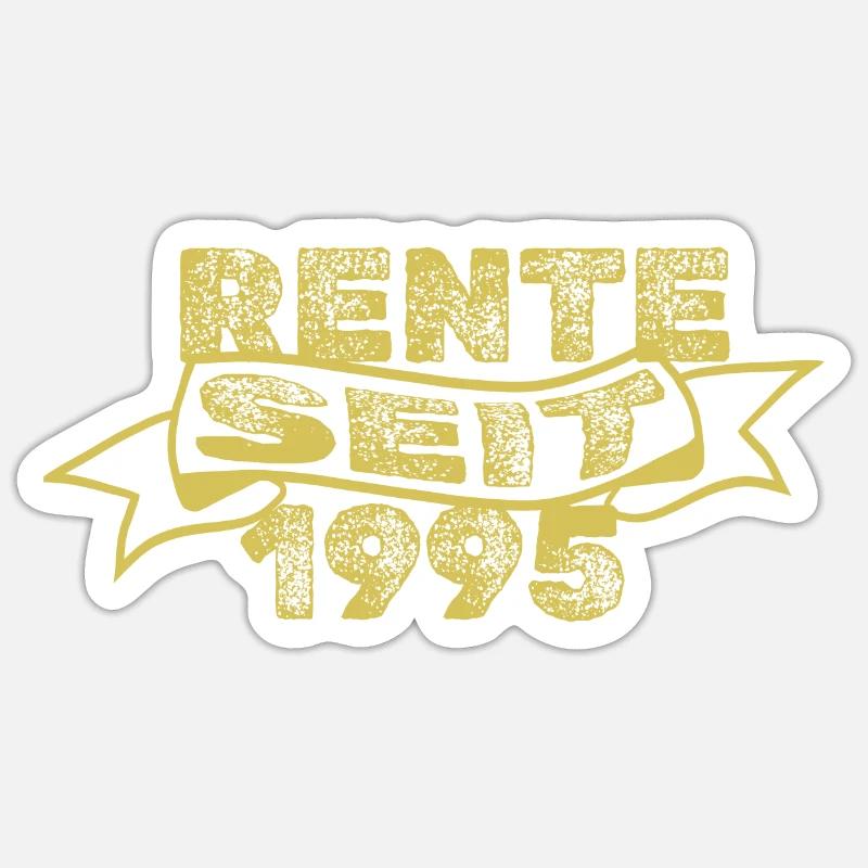 Rentner 1995 - Sticker Größe S (10 x 10 cm) - Mattweiß