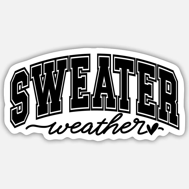Météo des pulls Sticker taille S (10 x 10 cm)