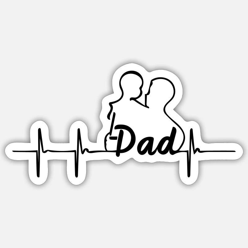 papa - Sticker taille S (10 x 10 cm) - blanc mat