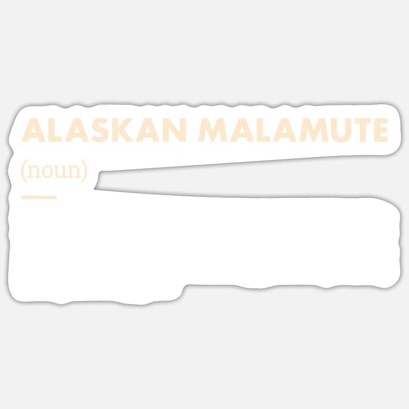 Alaskan Malamute Definition - Sticker Größe S (10 x 10 cm) - Mattweiß