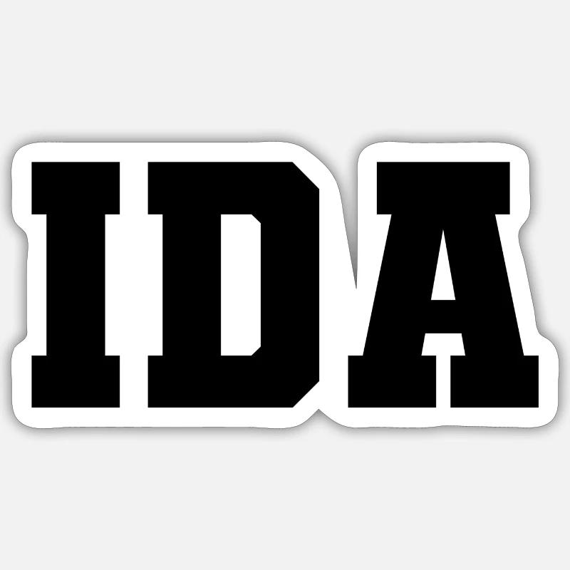 Name - Ida - Sticker size S (10 x 10 cm) - white matte