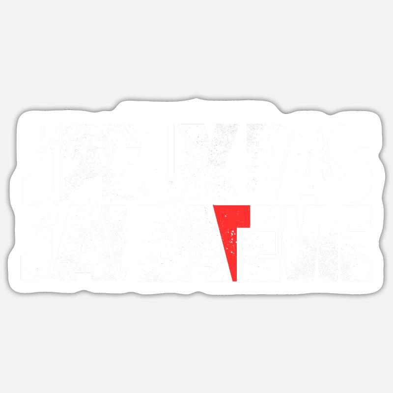 J'peux pas j'ai Batème - Sticker taille S (10 x 10 cm) - blanc mat