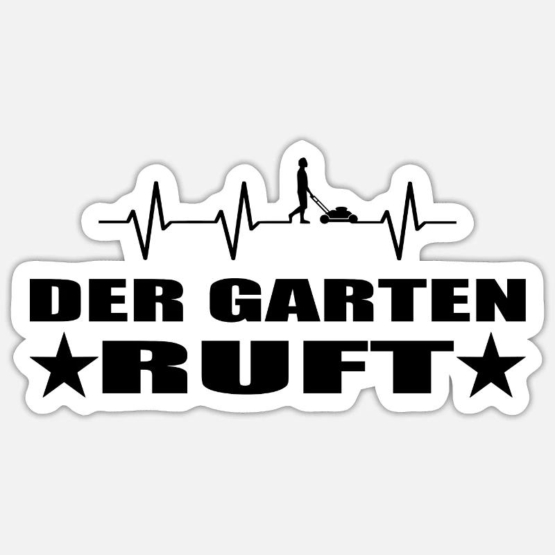 Garten - Sticker Größe S (10 x 10 cm) - Mattweiß