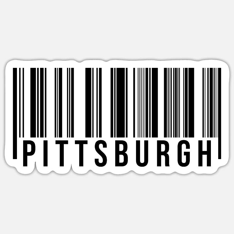 Code-barres Pittsburgh Sticker taille S (10 x 10 cm)
