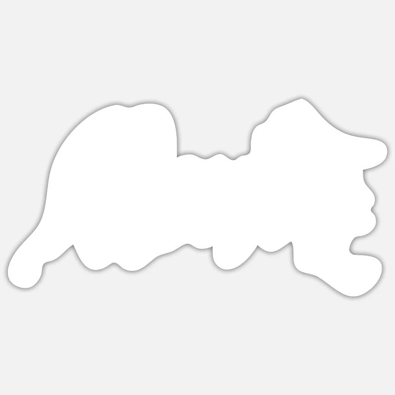 bando ambigram - Sticker taille S (10 x 10 cm) - blanc mat
