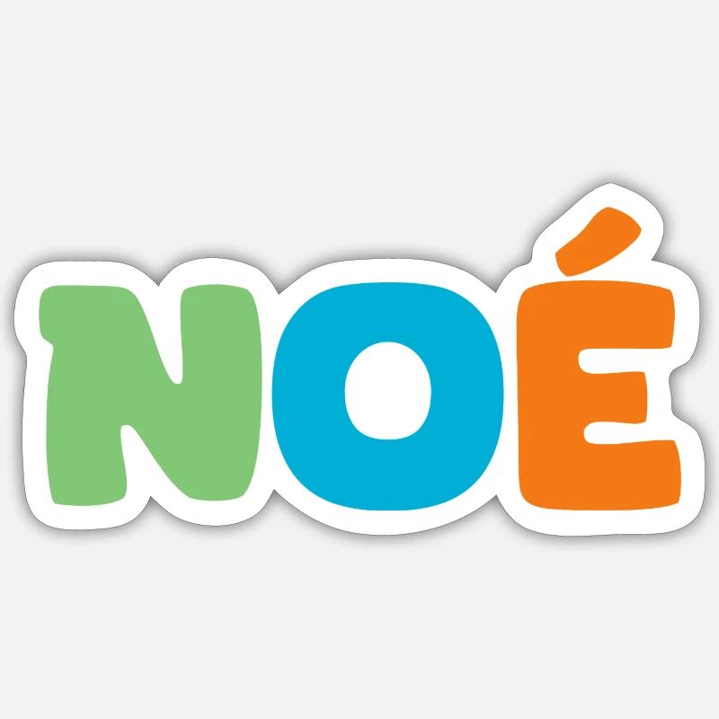 Name - Noé - Sticker Größe S (10 x 10 cm) - Mattweiß