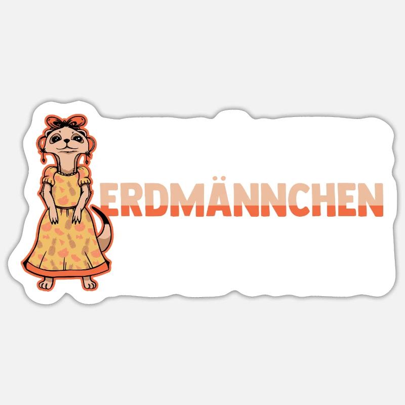 Erdmännchen Sticker Größe S (10 x 10 cm)