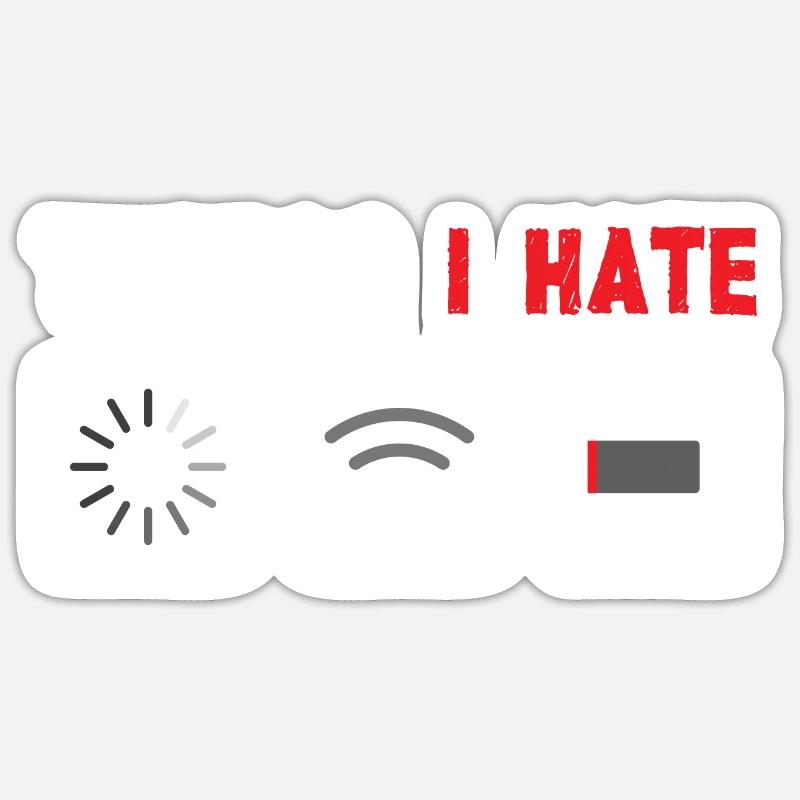 Things I Hate Computer Gamer Streamer Sticker size S (10 x 10 cm)