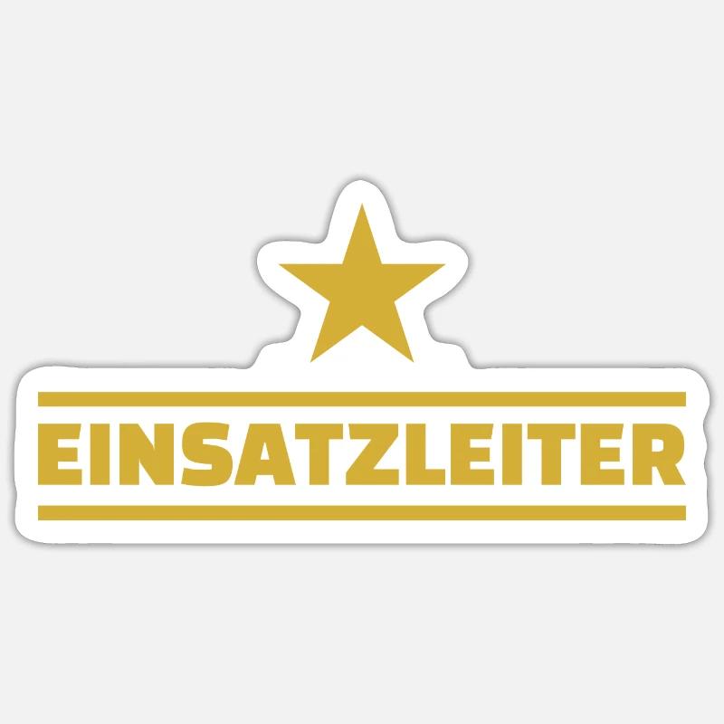 Rang Einsatzleiter Polizei - Sticker Größe S (10 x 10 cm) - Mattweiß