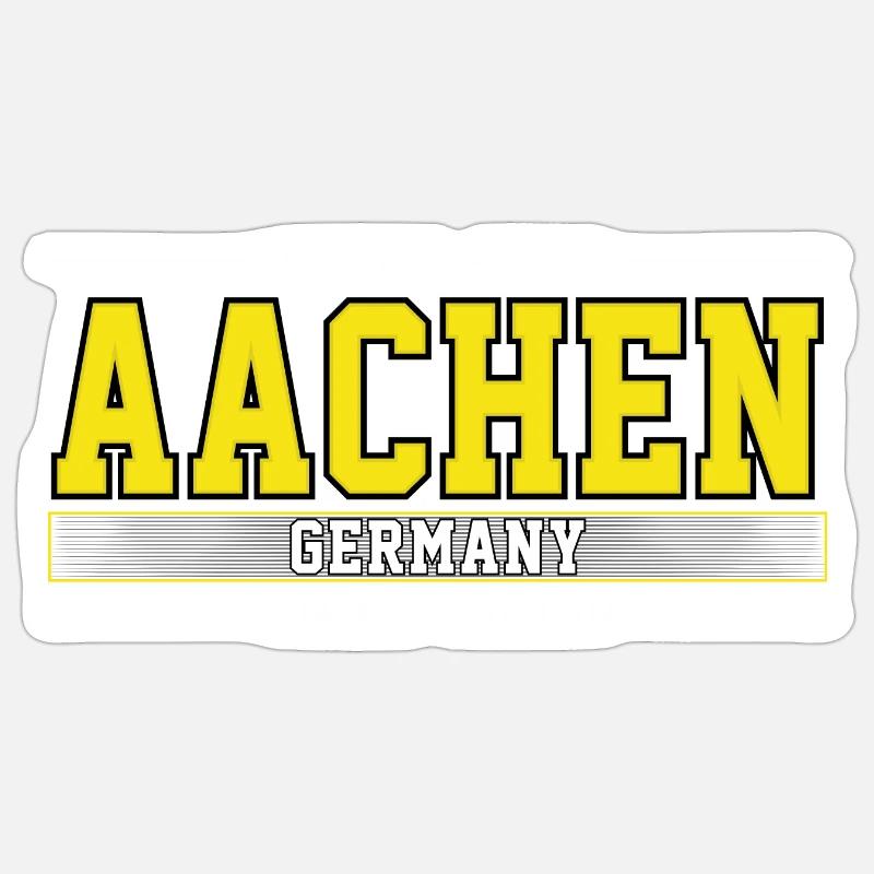 Aachen - Sticker Größe S (10 x 10 cm) - Mattweiß