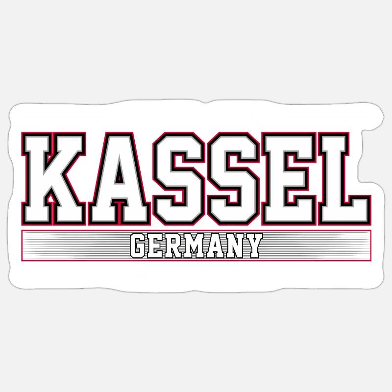 Kassel - Sticker taille S (10 x 10 cm) - blanc mat
