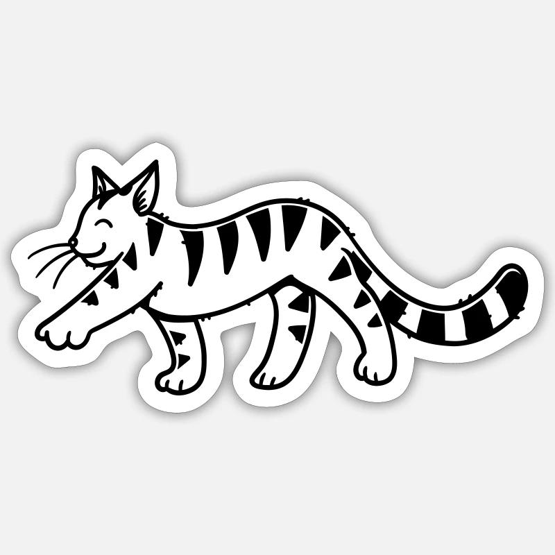 Cartoon Kitten - Sticker size S (10 x 10 cm) - white matte