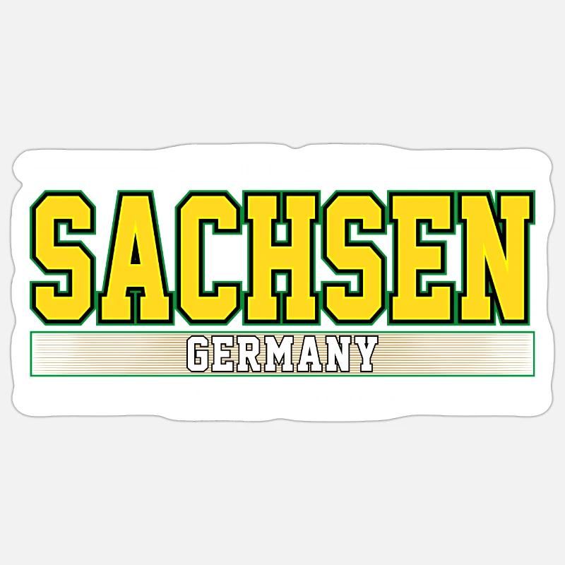 Sachsen - Sticker Größe S (10 x 10 cm) - Mattweiß