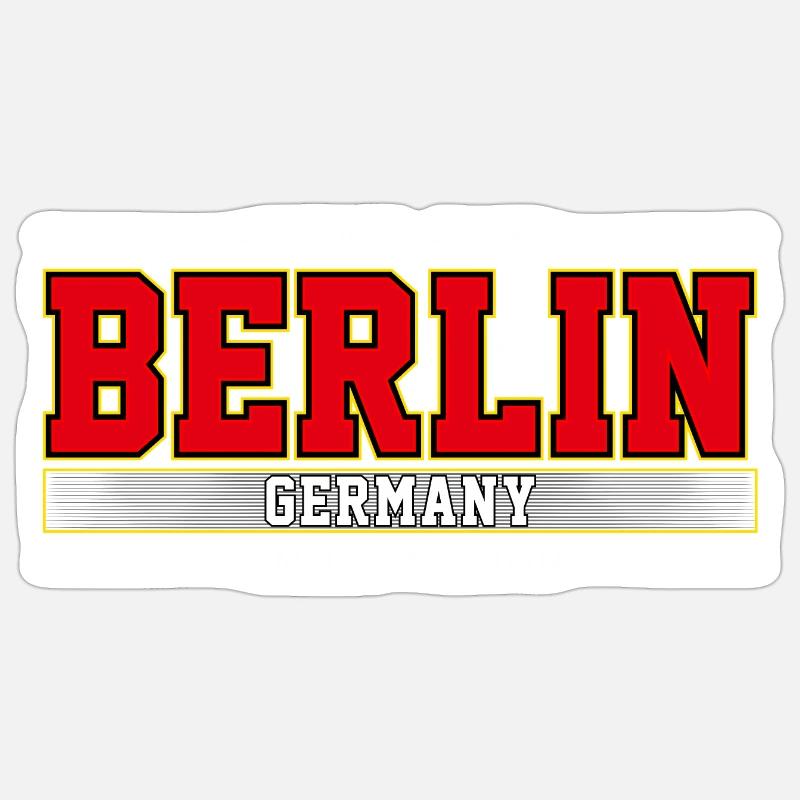 Berlin - Sticker taille S (10 x 10 cm) - blanc mat